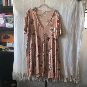 Plus size babydoll mini dress